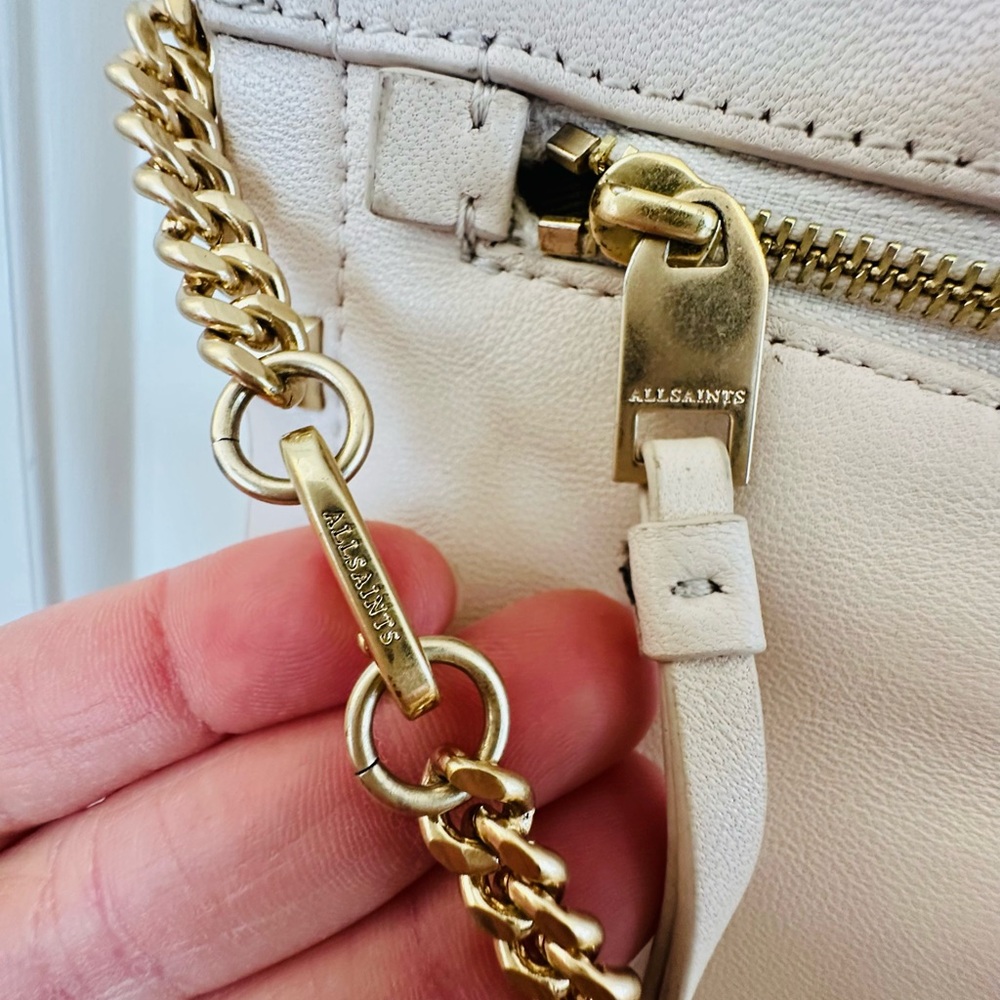 All Saints Alex leather crossbody / clutch purse - Picture 6 of 8
